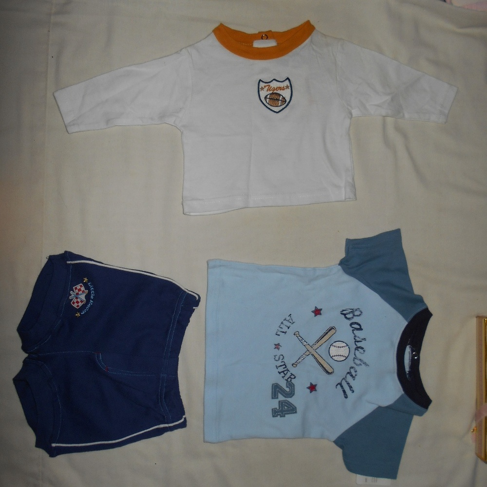 Lot 3 Piece Boys Tops Short - Picture 2 of 2